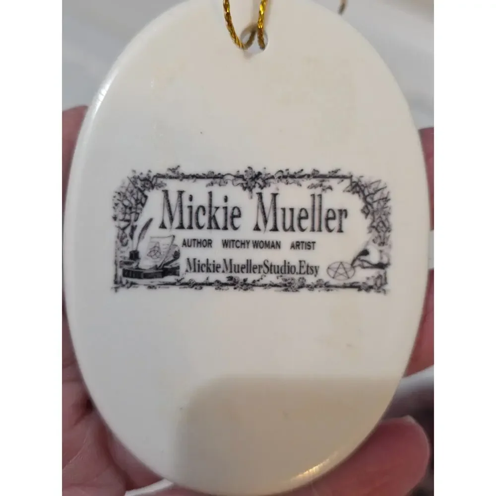 Set of 5 Christmas Ornaments Mickie Mueller Dragons Enchanted Porcelain 3.25
